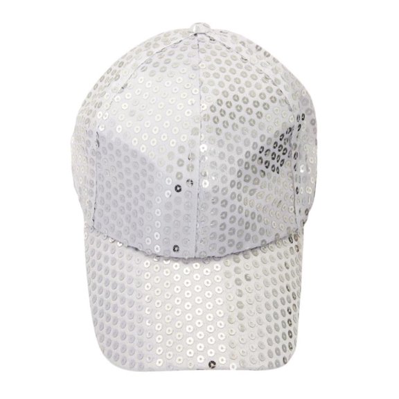 Clearance! Lisingtool Sun Hats for Women New Fashion Unisex Pure Color Sequined Hats Baseball Caps Silver Promotion Sale