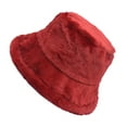 thumbnail image 1 of Clearance! Lisingtool Sun Hats for Women Womens Solid Color Winter Thermal Windproof Bucket Fisherman Hat for Women for Girls Promotion Sale, 1 of 3