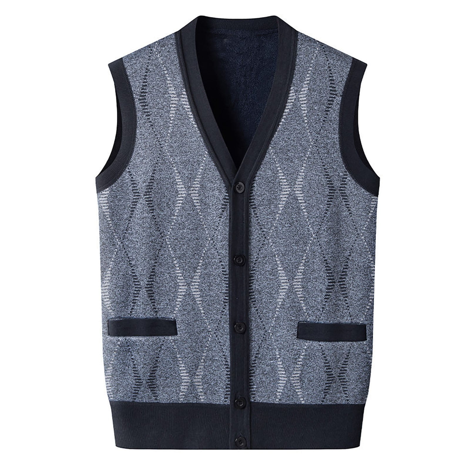 Clearance! Lisingtool Sweaters for Men Men's Winter Knitted Warm Vest