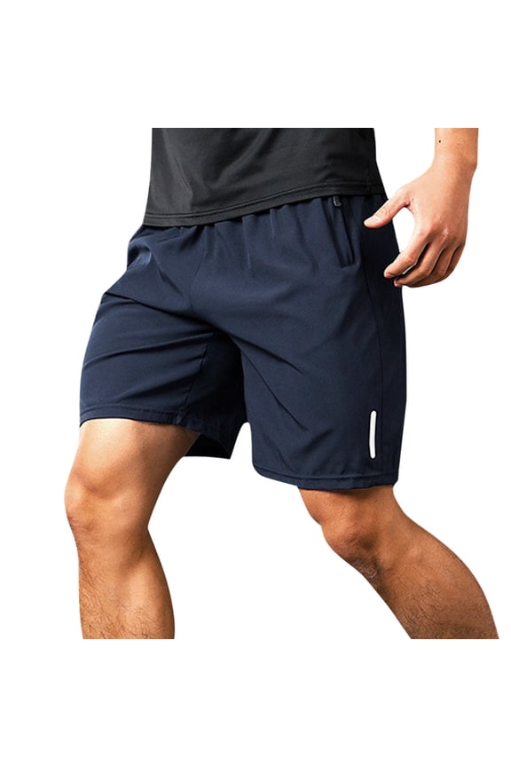 Clearance! Lisingtool Cargo Pants for Men Male Summer Sport Quick Drying Shorts Reflective Marker Drawstring Zipper Pocket Shorts Dark Blue Promotion Sale