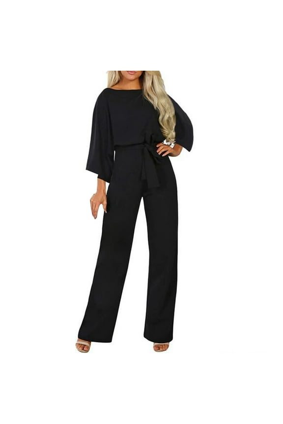 Clearance! Lisingtool Two Piece Sets for Women Women's Spring and Summer Fashion Loose Solid Color Workplace Wind Bat Long Sleeved Pants Promotion Sale