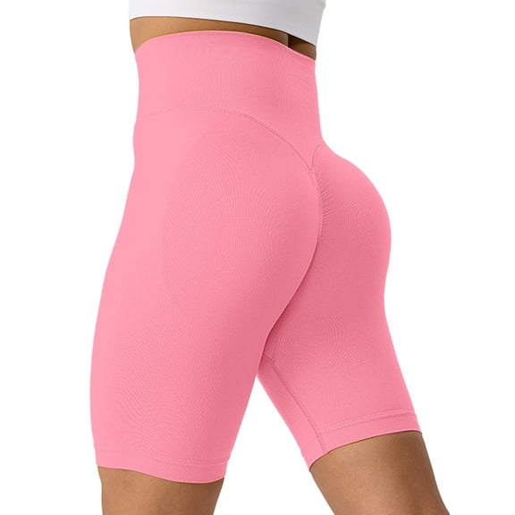 Clearance! Lisingtool Women's Hip Belly Belly Running Five Point Fitness Pants High Waisted Hip Tight Yoga Pants Watermelon Red on Clearance