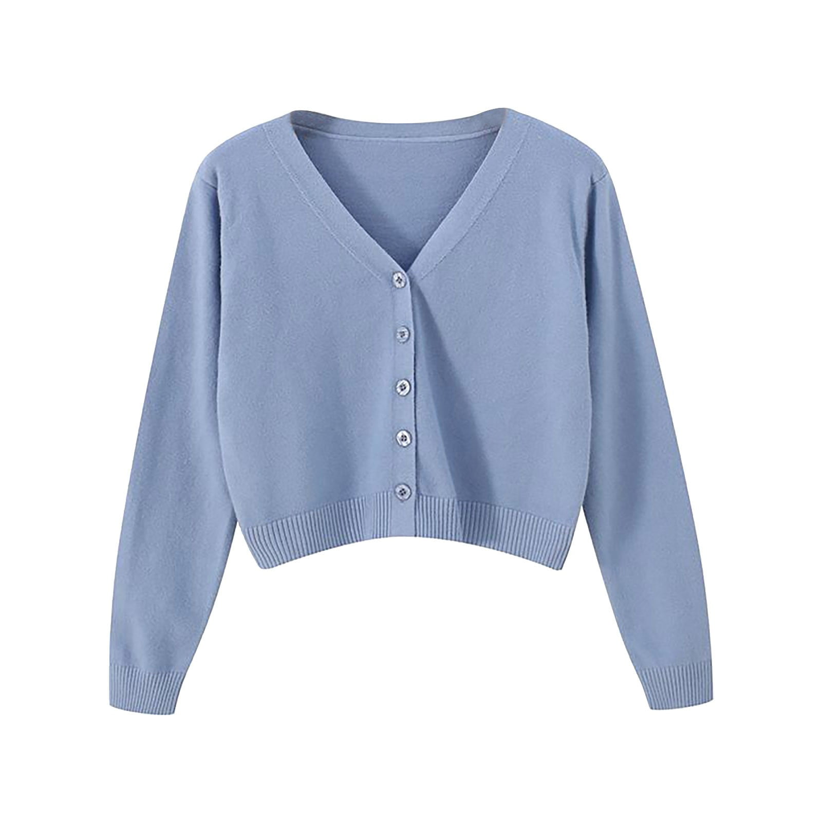 Clearance! Lisingtool Womens Cardigan Women's V Neck Cardigan Sweater