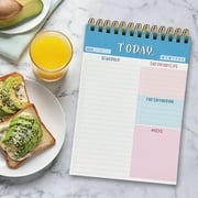 To Do List Notepad, Spiral Bound Undated Daily Planner, 52 Sheets 6.3 X 4.5 Tear Off Task Planning Pad with Checklist, For Work Office Home