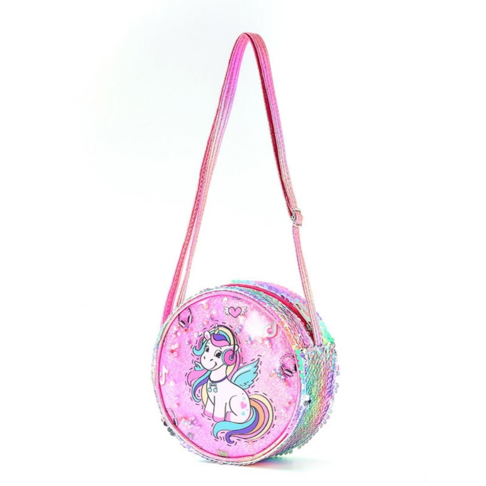 Cute Girls Unicorn Handbag Children Rainbow Color Crossbody Purses And –  www.soosi.co.in
