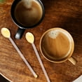 thumbnail image 1 of Clearance! Liulin 1Pc Glass Spoon, Glass Stirring Spoons for Coffee, Tea, Yogurt, Ice Cream, Cocktail, Cold Drink, Salt, Sugar, and Desserts, Glass Stirrers, Mixing Rods, 5.8 Inch, Yellow, 1 of 8