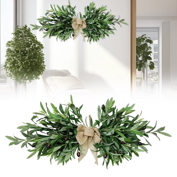 Clearance! Liulin 1Pc Olive Branches for Vases, Faux Olive Branches, Artificial Olive Flower for Staircase Wedding Garden Decor, Faux Olive Tree, Fake Branches, Artificial Greenery Stems, 23.6 Inch