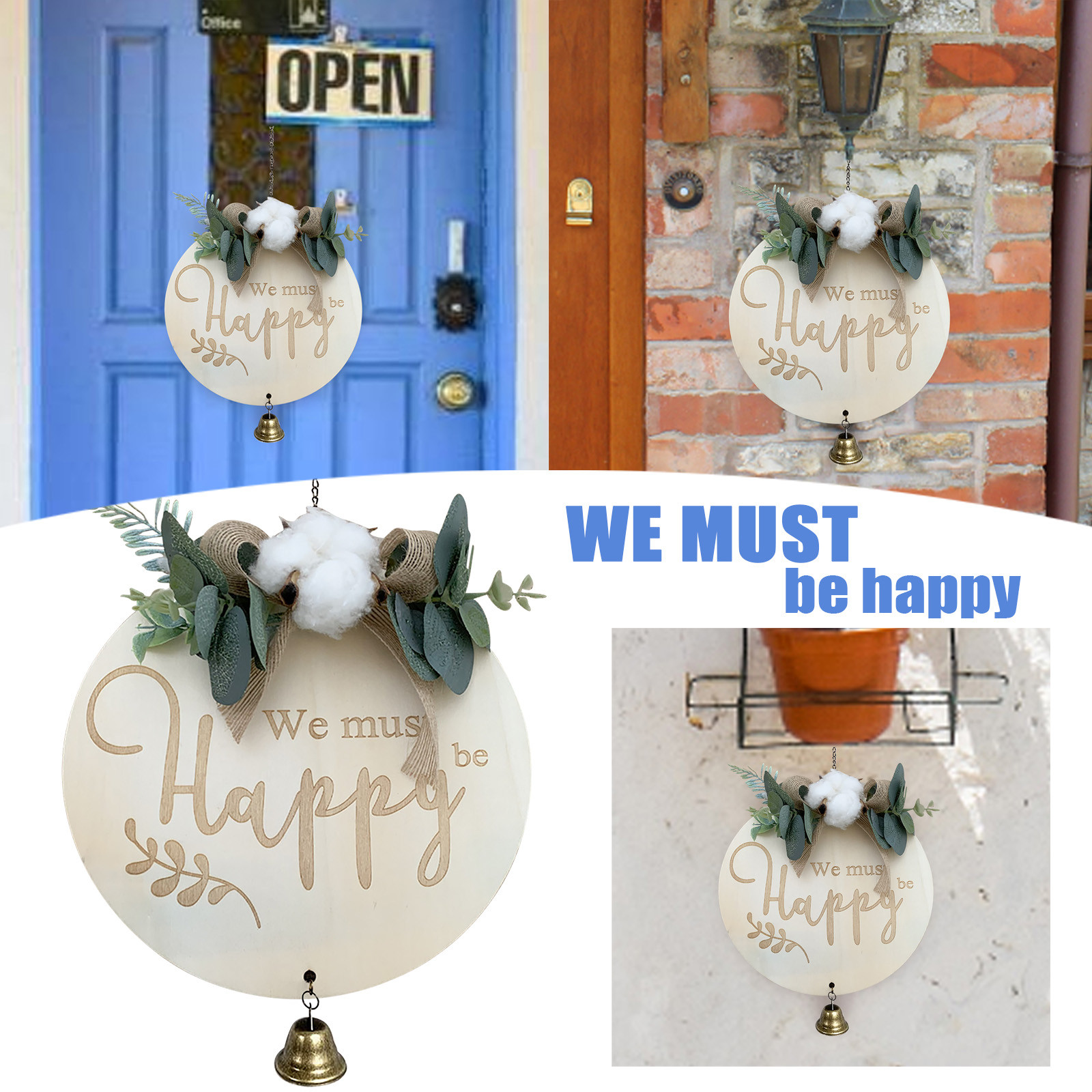 Clearance Lizhowu Door Hangings Door Decor Wooden Sign