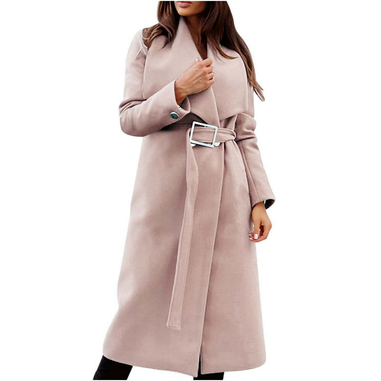 Bandage Long Sleeve Fur Collar Woolen Coat Bandage Long Sleeve Fur Collar Woolen Coat