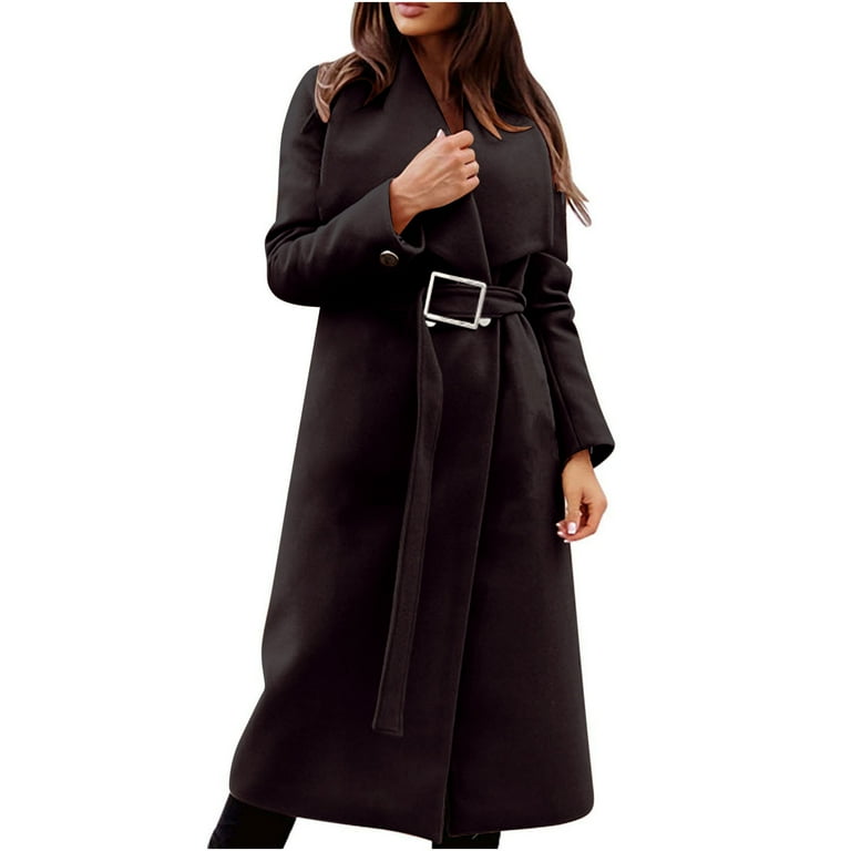 New Lapel Bandage Woolen Coat Top New Lapel Bandage Woolen Coat Top