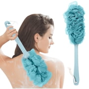Clearance! Long Handle Back Scrubber, Soft Loofah Sponge Bath Shower Brush, Nylon Mesh Body Scrubber for Shower, Deep Exfoliating Back Scrub Brush for Women Men