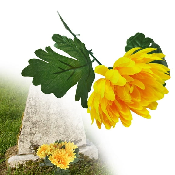 Clearance! Long Lasting Chrysanthemum for Home Reusable Artificial Flowers for Cemetery Decor