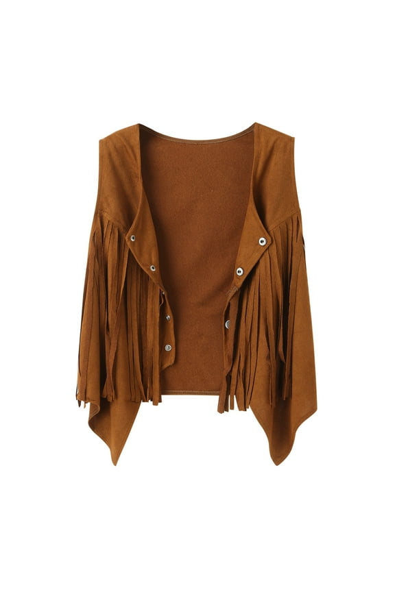 Clothing!Long Sleeve Jacket With Pocketslightweight Shirt Jacket Coatfringe Vest Women Faux Suede Open-Front Vintage Sleeveless 70S Hippie Clothes Boho Western Jacketlong Sleeve Jacket With Pockets