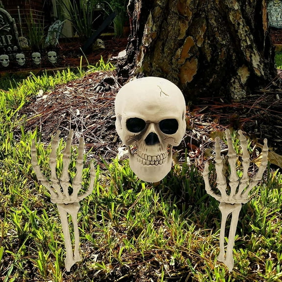 Clearance Looking Skeleton Stakes Garden Graveyard Yard Lawn Stakes Halloween Yard Decorations Ground Breaker Skeleton for Outdoor