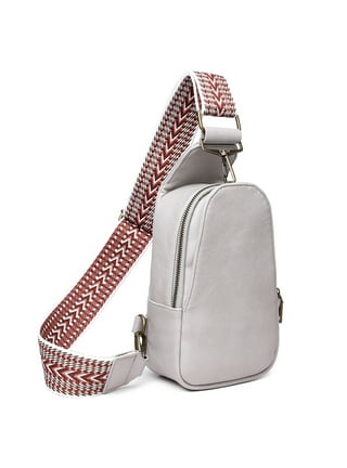 Mini printed artificial leather cross body chest bag for men and