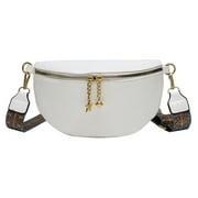 Clearance! Lotpreco Fanny Packs for Women,Slim Fashionable 2 Zippers Wiast Bag, Adjustable Belt Waist Pack,Crossbody Bag for Shopping Hiking Cycling Traveling Walking