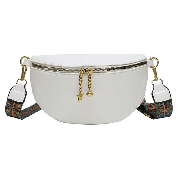 Clearance! Lotpreco Fanny Packs for Women,Slim Fashionable 2 Zippers Wiast Bag, Adjustable Belt Waist Pack,Crossbody Bag for Shopping Hiking Cycling Traveling Walking