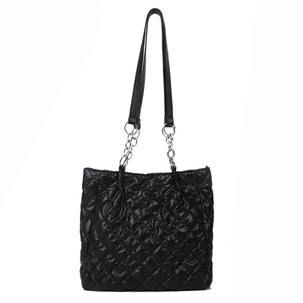 Women Large Capacity Casual Quilted Padded Tote Bag, Soft Padded