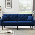 thumbnail image 1 of Clearance! Loveseat Sofas for Living Room, Mid Century Sectional Fabric Sofa for Small Spaces, Upholstered Sofas with Solid Wood Frame/2 Pillows, Tufted Loveseat Sofa Couch for Office, 74.8"L, L1129, 1 of 9