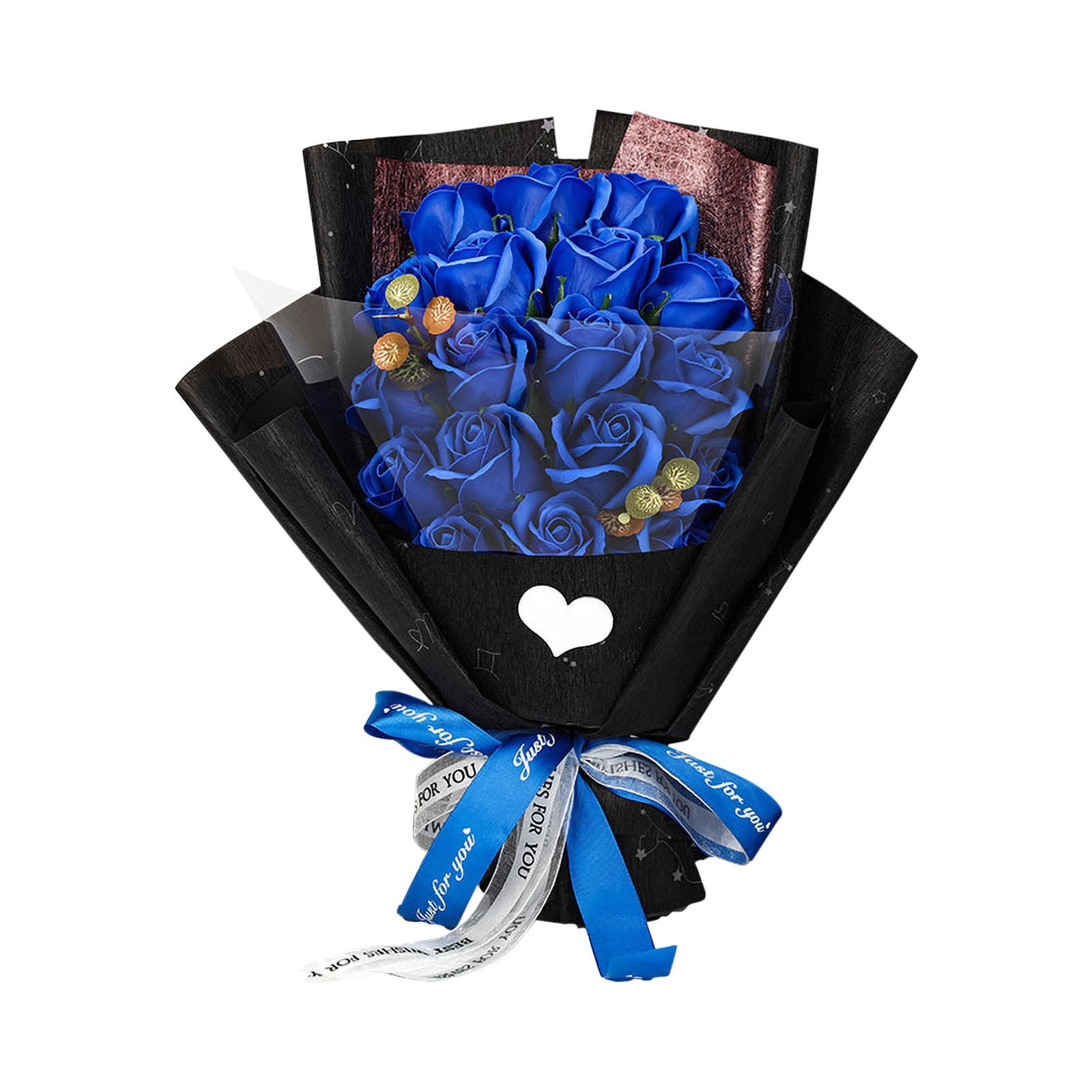 Clearance! Loyerfyivos Roses Bouquet Artificial Flower - Preserved Blue Flowers for Her - Unique Gifts Valentine's Day, Mother's Day, Thanksgiving, Christmas,Birthday, Anniversary
