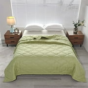 Clearance!Loyerfyivos Skin-friendly Plain Printed Washed Cotton Summer Quilt Ventilation Quilt