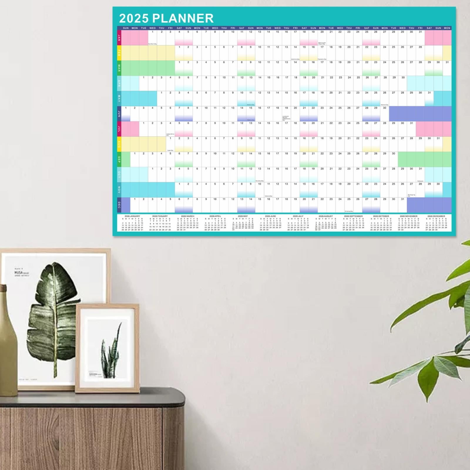 Clearance! Lssam Calendar 20242025 Wall Calendar 202420252025 Mid