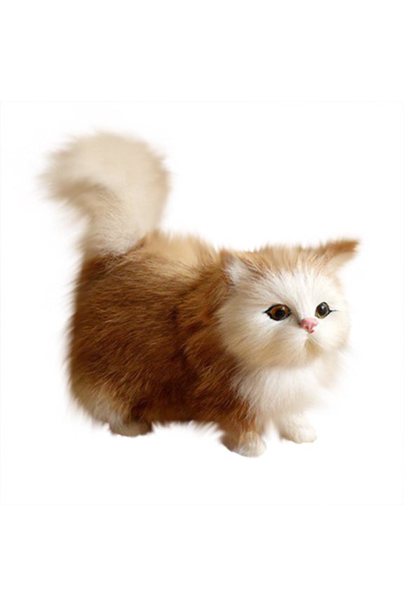 Clearance MIARHB Realistic Cat Toys Plush Toys Realistic Cat Stuffed Animal Cute Animal Plush Birthday Christmas Gift Toys for Girls Boys 3-6 Years