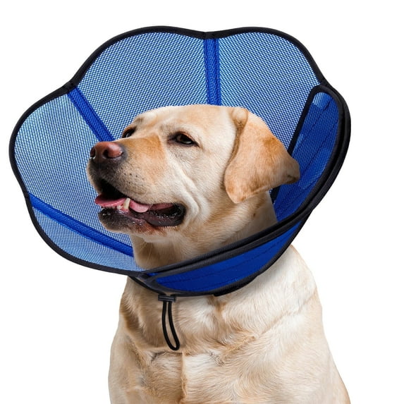 MIDOG Adjustable PVC Resin Elizabethan Collar for Dogs & Cats, Gray, Extra Large