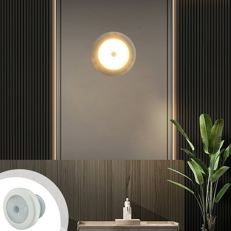 Clearance MNBFYX Outdoor Wall Lights Smart Motion Sensor Porch Lights Modern Round Wall Sconce Light Waterproof Wall Mounted Lamp Cordless Wall Light