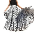 thumbnail image 1 of Clearance!MSJUHEG Pleated Skirts for Women Midi Dresses for Women Fashion High Waist Polka Dot Printed Skirt Loose Ruffled Pleated Skirt Casual Dresses for Women Dresses for Women White 4XL, 1 of 9