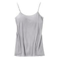 thumbnail image 1 of Clearance!MSJUHEG Womens Tops Body Suit Women's Camisole Tops with Built in Bra Neck Vest Padded Slim Fit Tank Tops Camisole Tops for Women Z Gray L, 1 of 3