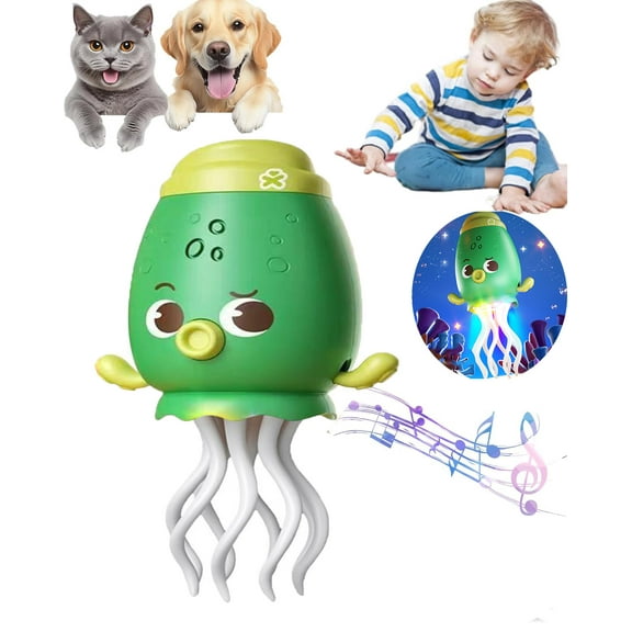 Magic Dancing Octopus Toy,8-Leg Auto-Dance Octopus Toy,Crawling Dancing Automatic Obstacle Sensor Toys For Babies ,Smart-Tentacle Explorer Self-Navigating Robotic Pet Toys For Indoor Cat Dog