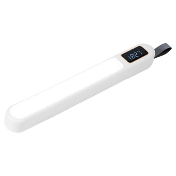 Hvmvliv Magnetic Light Bar Wall Reading Light, 3 Colors Rechargeable Dimmable LED Bed Lamp, Magnetic Mounted Under Cabinet Lighting with Rotating Stand(White)