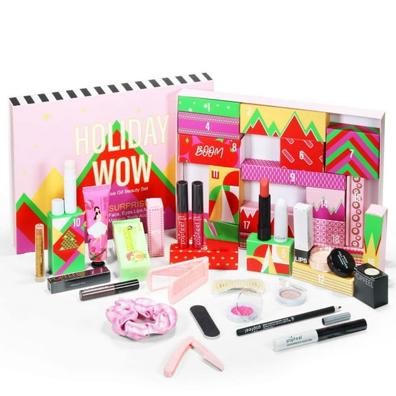 Clearance! Makeup Beauty Essence Advent Calendar, 2023 Teenager Girls Cosmetics Christmas Countdown Calendar Makeup Gift Box 20 Days Christmas Advent Gift for Women and Girls