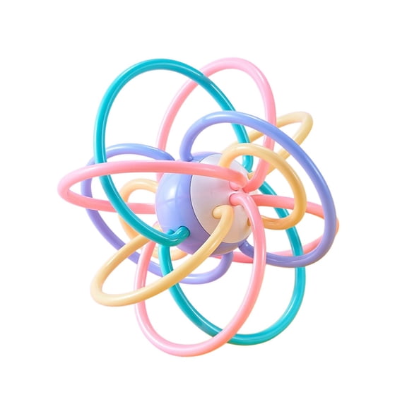 Clearance! Manhattan Style Baby Rattle & Sensory Teether Toy, 0-3 Years Infant Multicolor Hand Grasp Rattle Ball, BPA Free Plastic Early Educational Grab Toy, Newborn Baby Shower Gift for Boys Girls