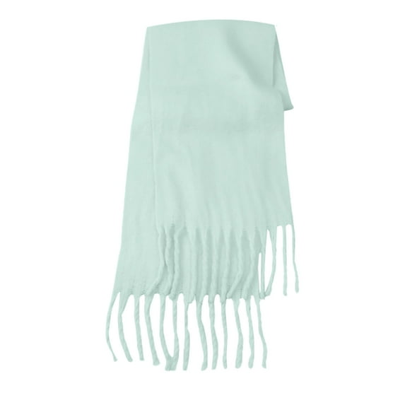 Clearance! ManxiVoo Scarf Solid Color Scarf With Lazy Style Soft And Solid Color Big Pull Hair Warm Scarf A