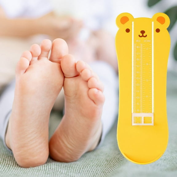 Clearance Measuring Tools under $5,1pcs Practical Online Chart Tools Devices Device With Yellow Feet Toddler Foot Black And Infants Shoes Sizer Shape Sizing Buying Measurement Mea