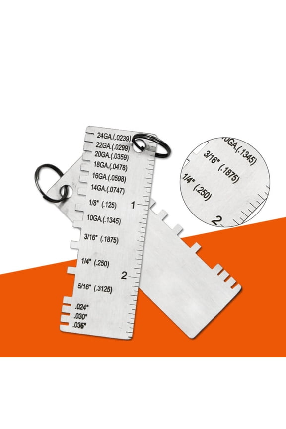 Clearance Measuring Tools under $5,Wire Sheet Thickness Gauge Stainless Welding Gage Plated Size Inspection Tool Wire Sizes Measurement Thickness Gauge With Key Chain Portable Wire Cable Sheet