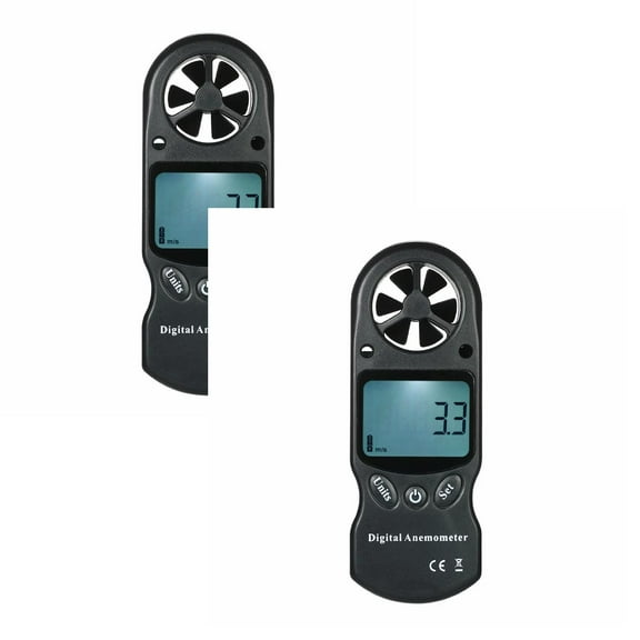 Clearance Measuring ruler under $20,8 In 1 Handheld Digital Anemometer Wind Speed/Temperature/Humidity/Wind Chill/Heat Index/Dew Point/Barometric Pressure/Altitude Meter With LCD Backlight Black