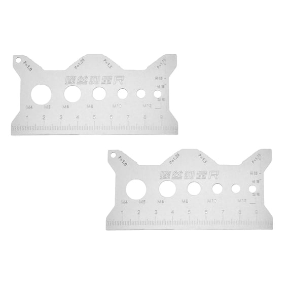 Clearance Measuring ruler under $5,Precisions Screw Gauges Accurate Measurement Tool Screw Measuring Card Portable Screw Size Measuring For 4mm/5mm 2PC