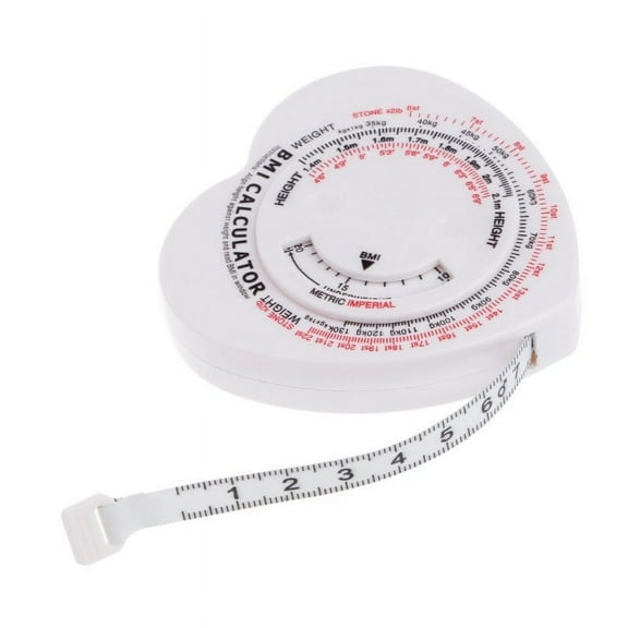 Clearance Measuring ruler under $5,Heart Body Mass Index Tape Measure Calculator Body Muscle Diet Plastic 1PC