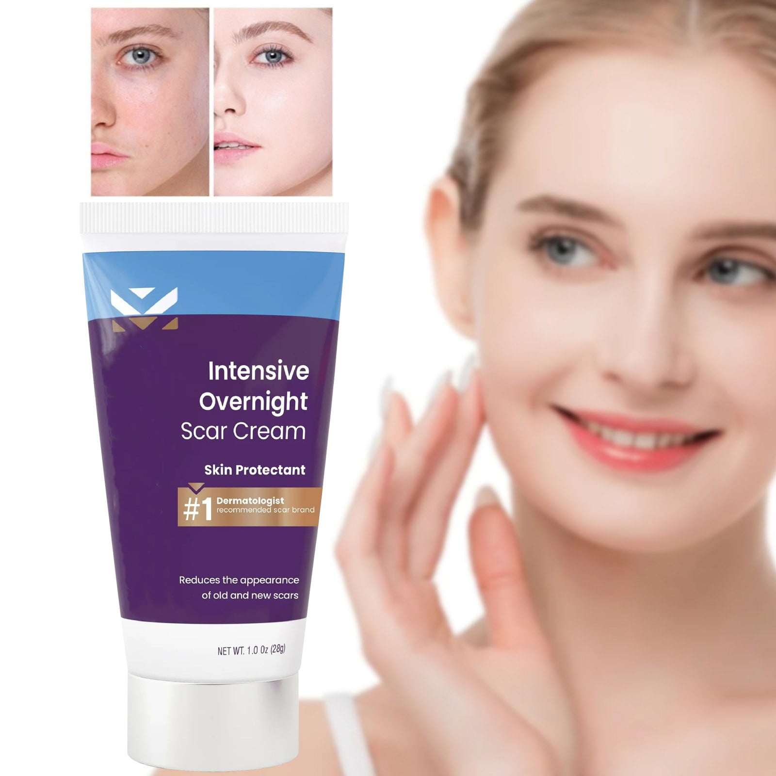 Clearance!Mederma PM Intensive Overnight Scar Cream, Works with Skin