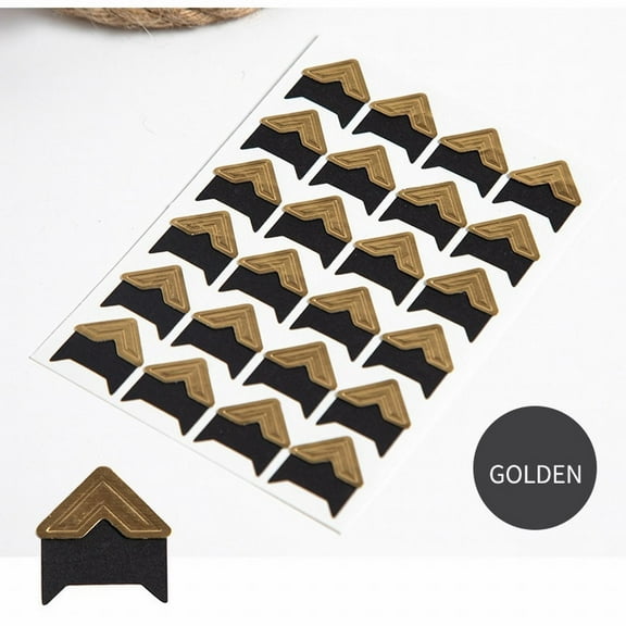 Clearance! Meiiso Photo Corners Self Adhesive for Diy Photo Album Journal Cowhide Photo Album Accessories Vintage Stickers Edge Leather Color Self Adhesive Diy Photo Corners, 5*Decorative Stickers