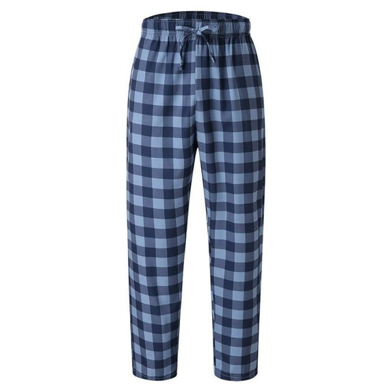 Men's Buffalo Plaid Pajama Bottoms Casual Loungewear Casual Holiday Elastic Cozy Pajama Pants with Pockets