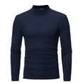 thumbnail image 1 of Clearance Men's Casual Fit Basic Layer Tops Elastic Mock Neck Compression Pullover Shirt Long Sleeve Slim Solid Shirts, 1 of 4