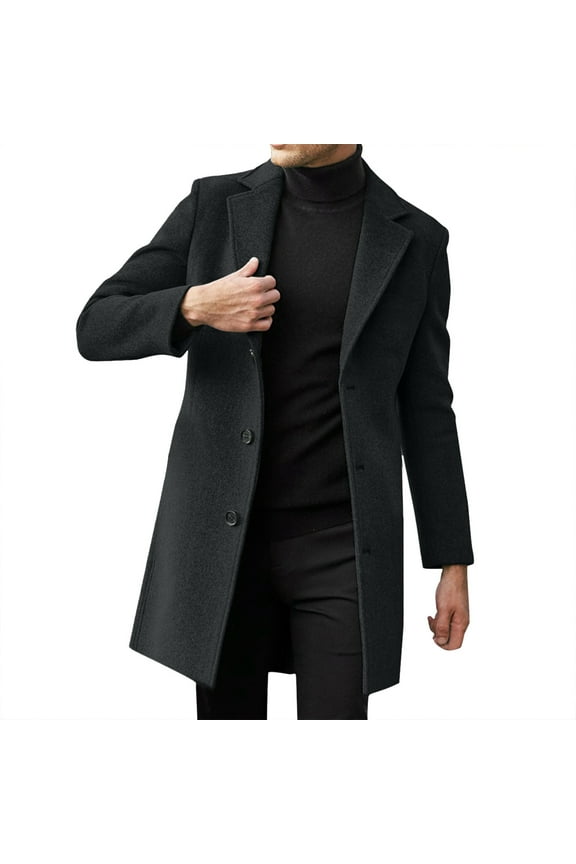 2025 Men's Casual Jackets,Men Slim Winter Coat Lapel Collar Long Sleeve Padded Leather Jacket Vintage Thicken Coat Sheepskin Jacket