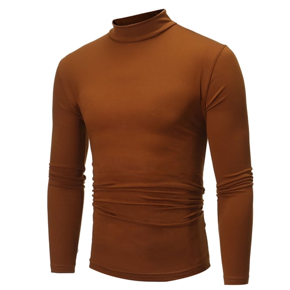 Clearance Men's Long Sleeve Shirts Lightweight Base Layer Thermal Cozy Shirts Turtleneck Pullover Tops