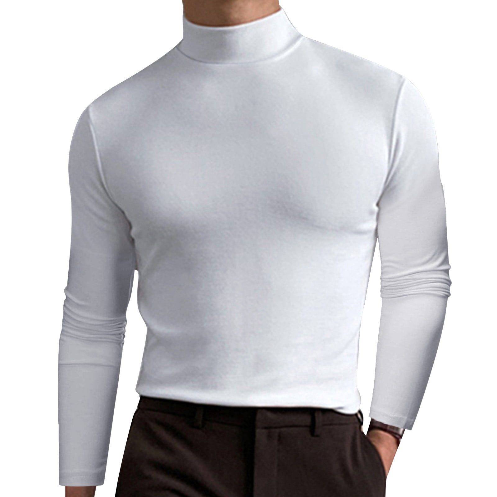YTD Mens Casual Slim Fit Basic Henley Long Sleeve Fashion T-Shirt