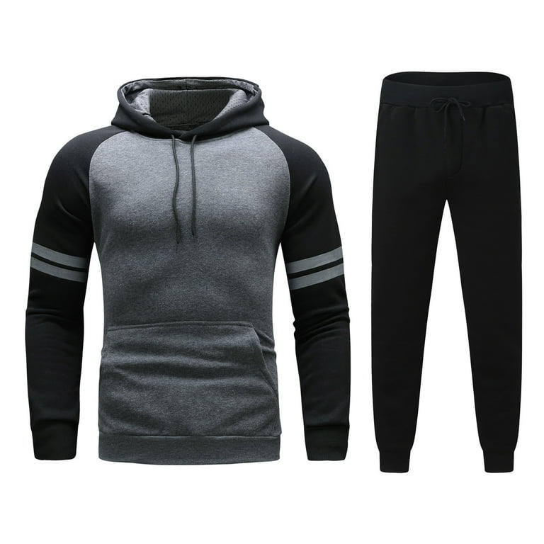 Clearance Men s Sport Outfit 2 Piece Set Long Sleeve Hoodies