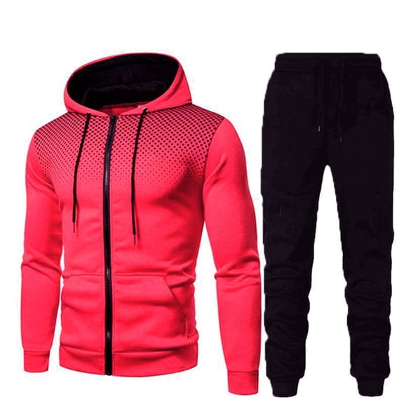 2025 Men's Suits,Hoodie Men's And Pants Winter Sweatshirt Suit Fitness With Dots Casual Sports Men Suits & Sets